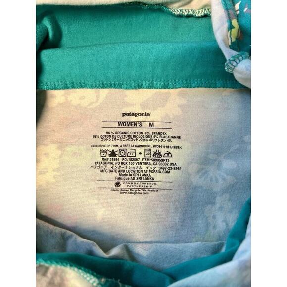 Patagonia® Worn Wear W's Margot Teal Green Floral Stretch Knit Dress SZ MED - Picture 6 of 9
